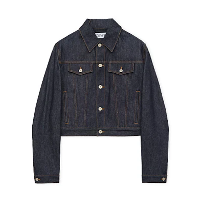 LOEWE SS24 Blue Solid Color Button-Up Long-Sleeve Short Jacket H526Y50W17-2834