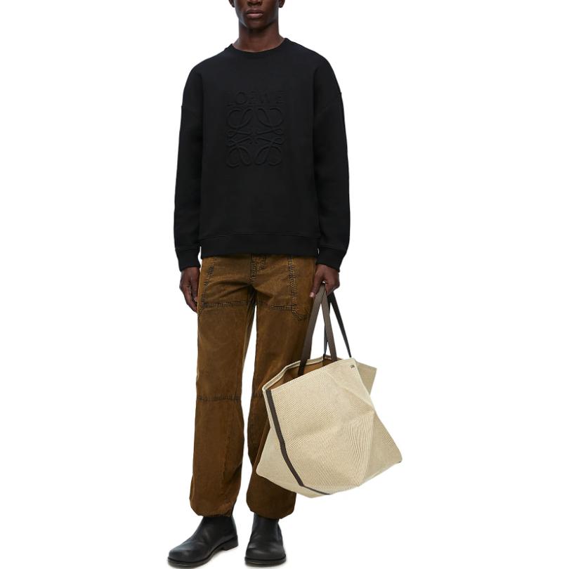 Lookbook LOEWE 2024春夏款浮雕logo宽松圆领卫衣男士 H526Y24X32-1440