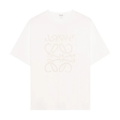 LOEWE SS24 Embroidered Logo Crewneck T-Shirt Men’s Off-White. H526Y22XAG-2120