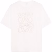 Order LOEWE SS24 刺繡Logo圓領T恤 男款米白色 H526Y22XAG-2120