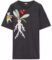 LOEWE SS24 Graphic Embroidered Relaxed Fit Crewneck T-Shirt Men Deep Grey. H526Y22XAK-8472 LOEWE SS24 Graphic Embroidered Relaxed Fit Crewneck T-Shirt Men Deep Grey. H526Y22XAK-8472