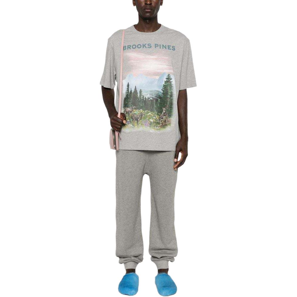 LOEWE SS24 Graphic Logo Print Crewneck T-Shirt  - Heather Gray H526Y22XBB 圖 3