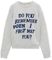 LOEWE SS24 Letter Print Ribbed Crewneck Sweatshirt Unisex Grey H616Y24X14-1440 LOEWE SS24 Letter Print Ribbed Crewneck Sweatshirt Unisex Grey H616Y24X14-1440