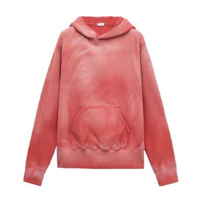 LOEWE SS24 Pink Tie-Dye Logo Embroidered Hoodie Long Sleeve H526Y25X35-8437
