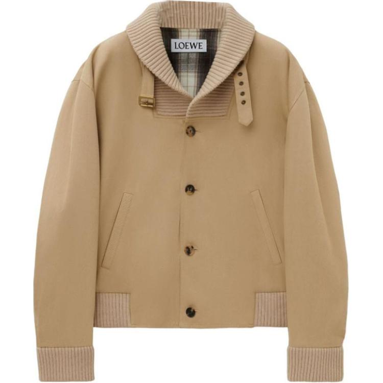 LOEWE SS24 Single-Breasted Collar Jacket Sand Beige H526Y03X16-2150