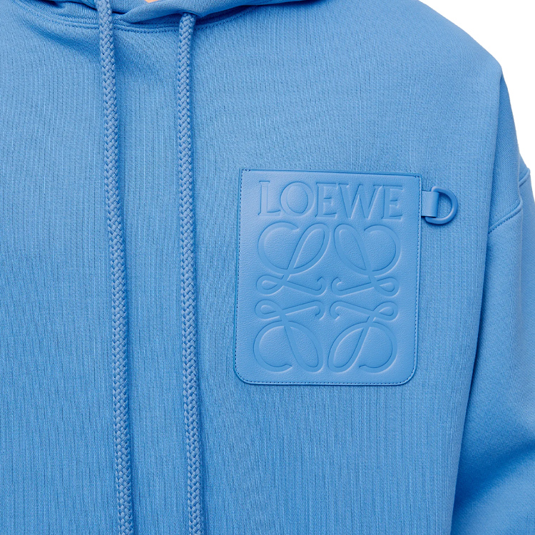 LOEWE SS24 Solid Color Loose Fit Hoodie with Pocket Sea Blue - Men’s. H526Y25X30-5012 圖 6