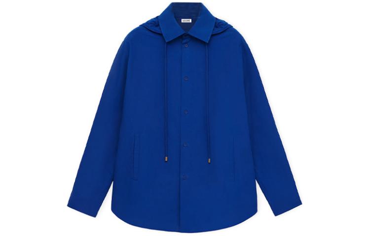 LOEWE SS24 Solid Single-Breasted Casual Blue Jacket for Men H526Y05WBB-5160