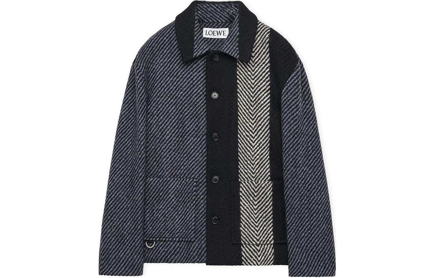 LOEWE SS24 Striped Jacquard Loose Fit Button-Up Jacket Men Multicolor H526Y03WBC-8905