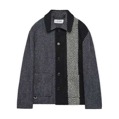 LOEWE SS24 Striped Jacquard Loose Fit Button-Up Jacket Men Multicolor H526Y03WBC-8905
