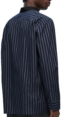 LOEWE SS24 條紋單排扣尖領襯衫 海軍藍襯衫 H526Y05X26-6685 Purchase LOEWE SS24 條紋單排扣尖領襯衫 海軍藍襯衫 H526Y05X26-6685