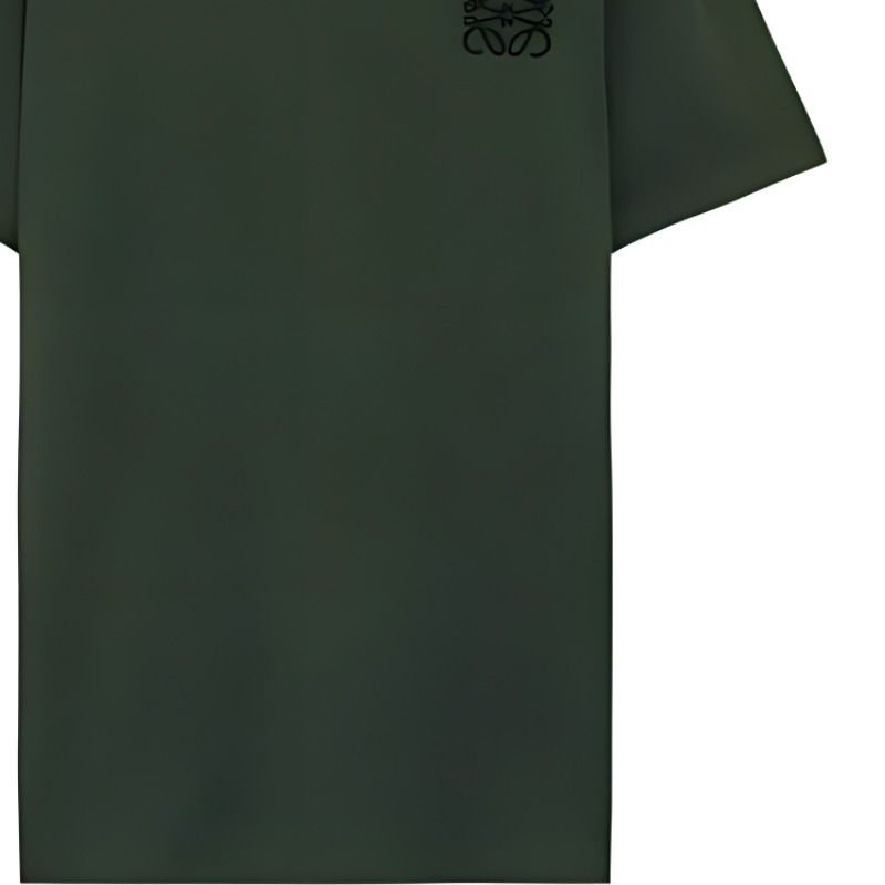 Sizing LOEWE SS24 x Suna Fujita 刺繡熊貓寬鬆版T恤 軍綠色。 H526Y22XB4-8522