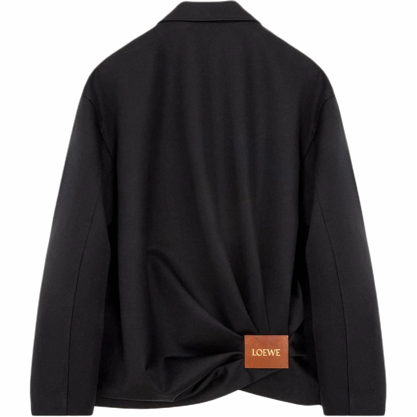 Lookbook LOEWE SS25  Black Loose-Fit Silk Cotton Long-Sleeve Jacket. H526Y02WBB-1100