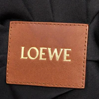 Shop LOEWE SS25 黑色寬鬆絲棉長袖外套 H526Y02WBB-1100