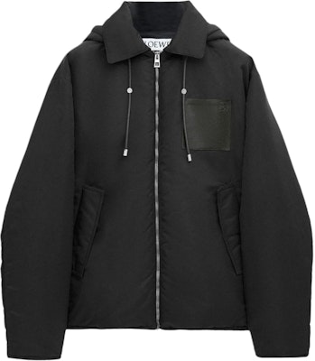 LOEWE SS25 Black Solid Zip-Up Hooded Jacket H526Y02WAD-1100 Buy LOEWE SS25 Black Solid Zip-Up Hooded Jacket H526Y02WAD-1100