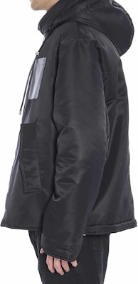LOEWE SS25 Black Solid Zip-Up Hooded Jacket H526Y02WAD-1100 Details for LOEWE SS25 Black Solid Zip-Up Hooded Jacket H526Y02WAD-1100