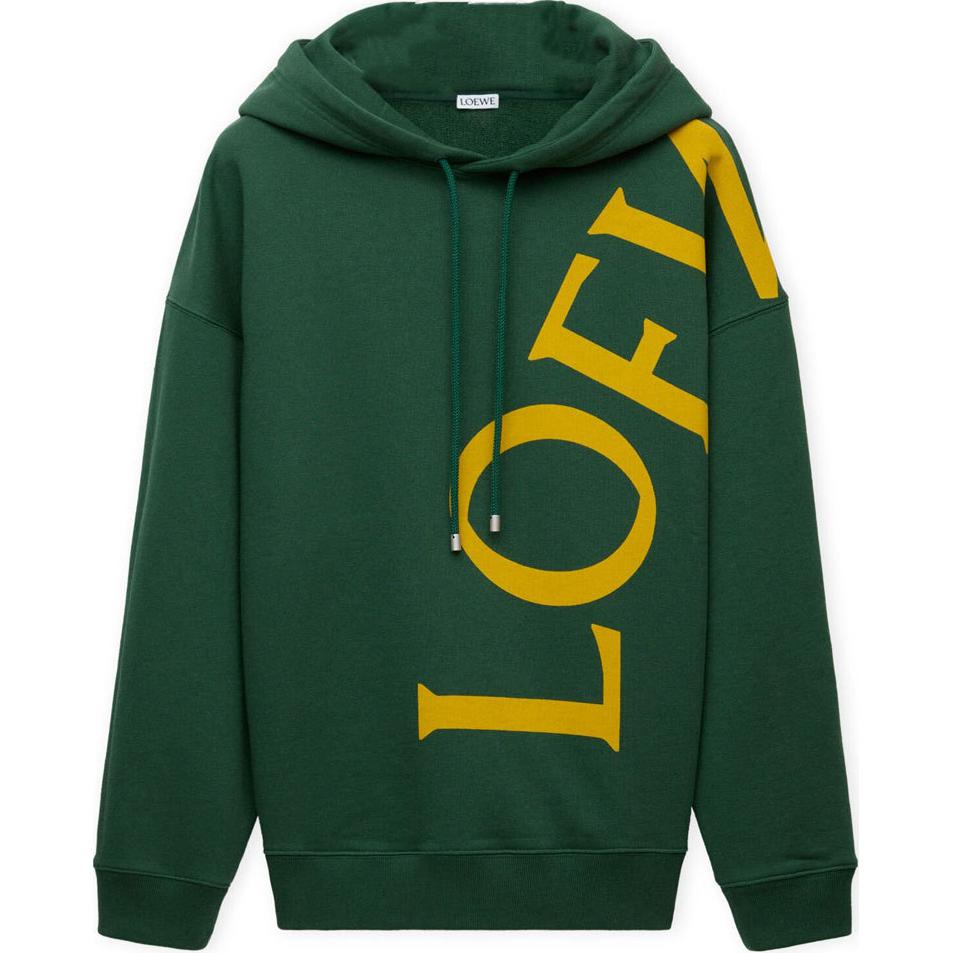 LOEWE SS25  Oversized Cotton Hoodie - Dark Green H526Y25X65-4110