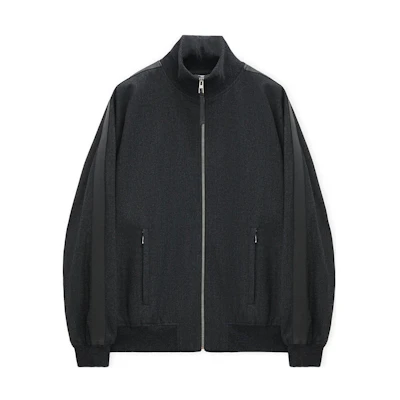 LOEWE SS25 Loose High-Neck Long-Sleeve Jacket Mixed Carbon Color H526Y02WB1-3047