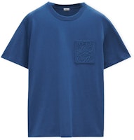 LOEWE SS25 Solid Color Logo Embroidered Crewneck T-Shirt Blue Men’s Tee. H526Y22XBC-1789 LOEWE SS25 Solid Color Logo Embroidered Crewneck T-Shirt Blue Men’s Tee. H526Y22XBC-1789