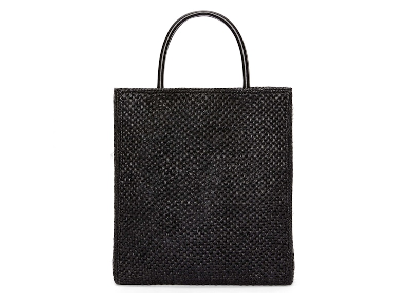 LOEWE Standard A4 Tote Bag In Raffia Black/White 圖 2