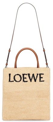 LOEWE Standard A4 Tote Bag In Raffia Natural/Black Buy LOEWE Standard A4 Tote Bag In Raffia Natural/Black
