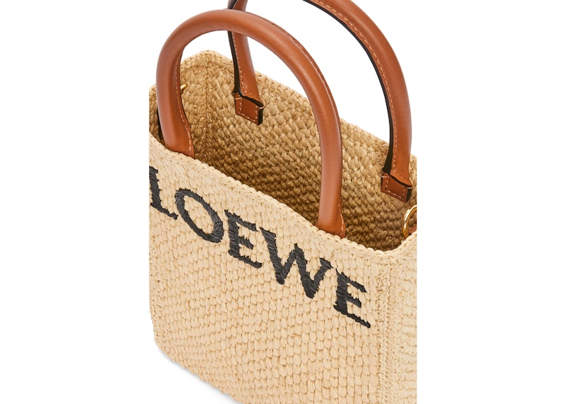 Lookbook LOEWE 标准A5草编托特包 自然色/黑色