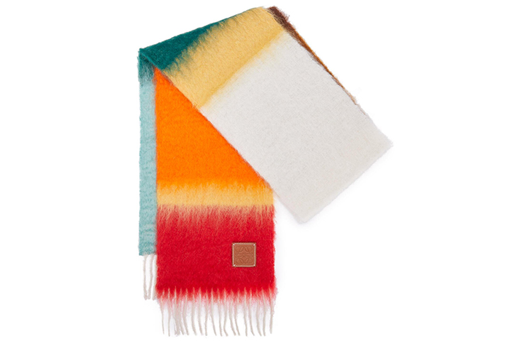 LOEWE Striped Color Block Wool Scarf Unisex F810487X15-5172 圖 3