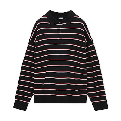 LOEWE Striped Jacquard Knit Crewneck Sweater Black - FW24. H526Y14KIT-1412