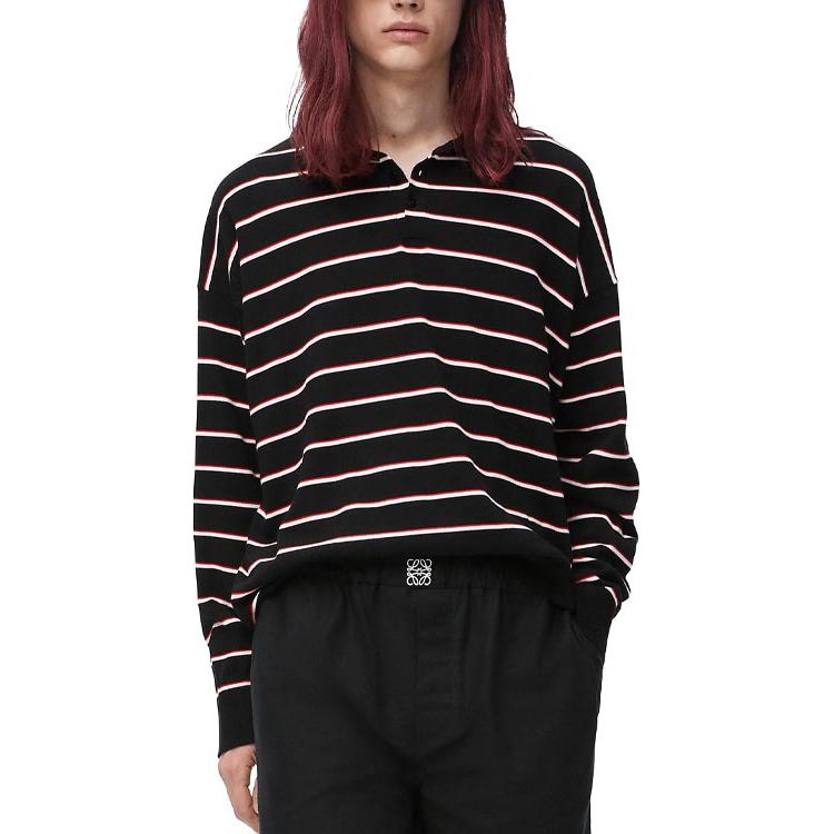 Lookbook Suéter de Punto Jacquard a Rayas LOEWE Negro - FW24. H526Y14KIT-1412