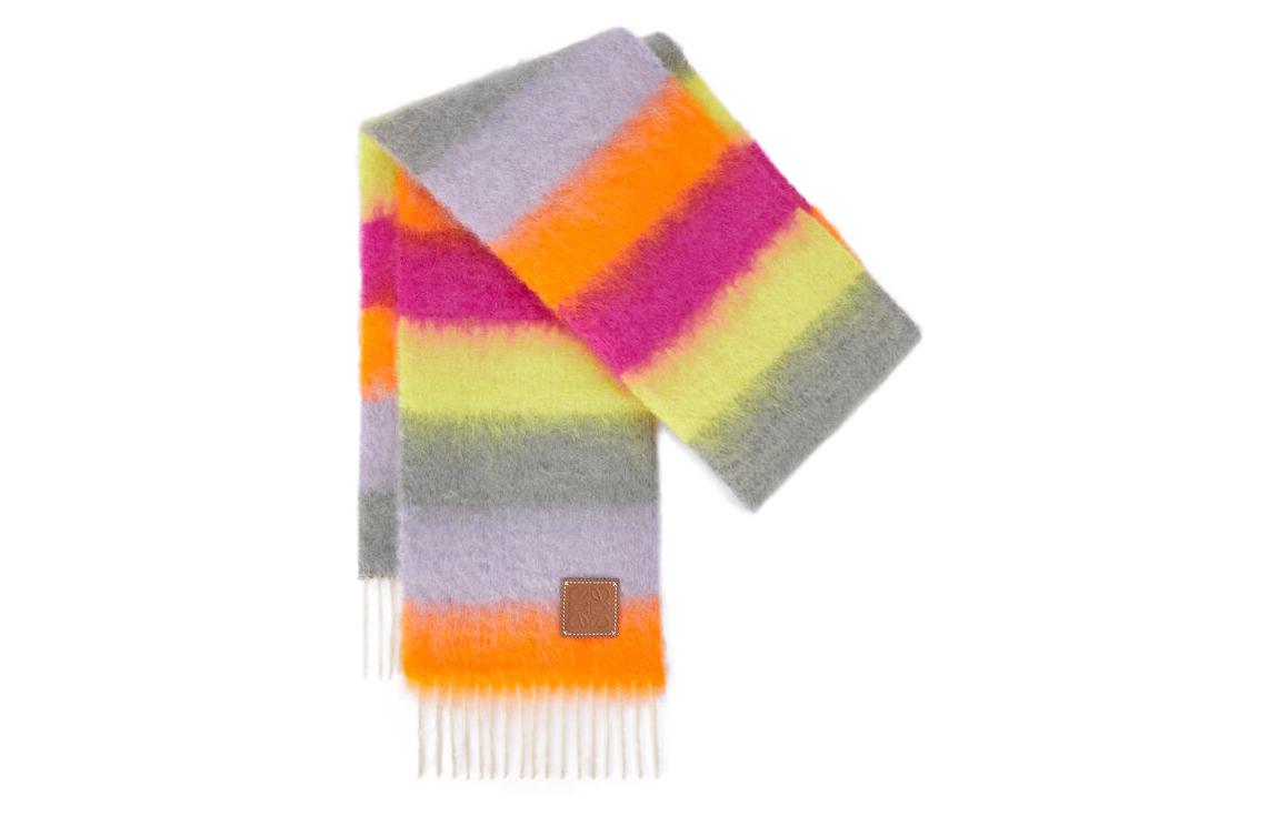 Order LOEWE 条纹多色马海毛围巾 情侣款式 男女通用. F655257X15-9139