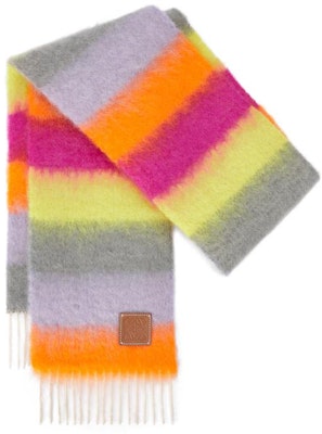 LOEWE 条纹多色马海毛围巾 情侣款式 男女通用. F655257X15-9139 Order LOEWE 条纹多色马海毛围巾 情侣款式 男女通用. F655257X15-9139