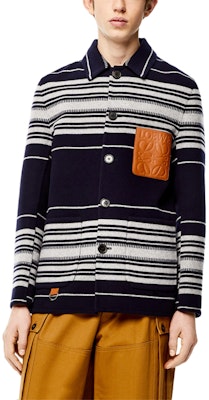 로에베 스트라이프 울 캐시미어 루즈 니트 스웨터 블루 H526330XAL-5110 Details for 로에베 스트라이프 울 캐시미어 루즈 니트 스웨터 블루 H526330XAL-5110