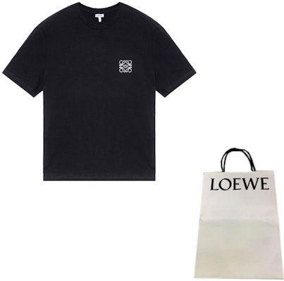 로에베 썸머 애너그램 블랙 로고 프린트 코튼 티셔츠 H526341XAI-1100 Shop 로에베 썸머 애너그램 블랙 로고 프린트 코튼 티셔츠 H526341XAI-1100