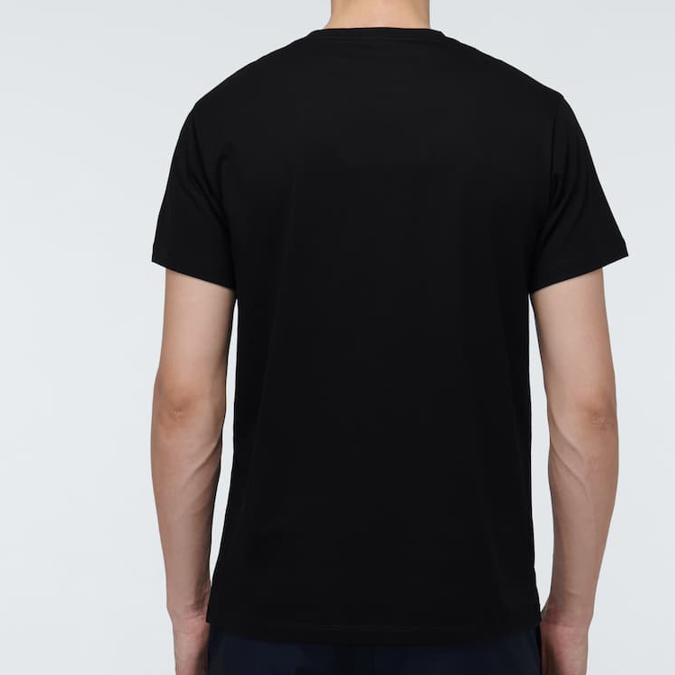 Sizing 로에베 썸머 애너그램 블랙 로고 프린트 코튼 티셔츠 H526341XAI-1100