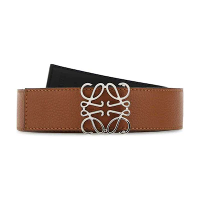 LOEWE Tan Leather Belt with Metal Buckle 3.5cm. E619Z20X04-2545