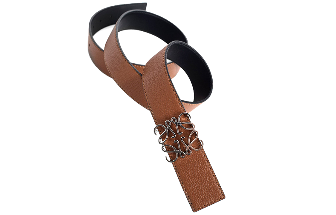 Purchase Ikat Pinggang Kulit Coklat LOEWE dengan Gesper Logam 3.5cm. E619Z20X04-2545