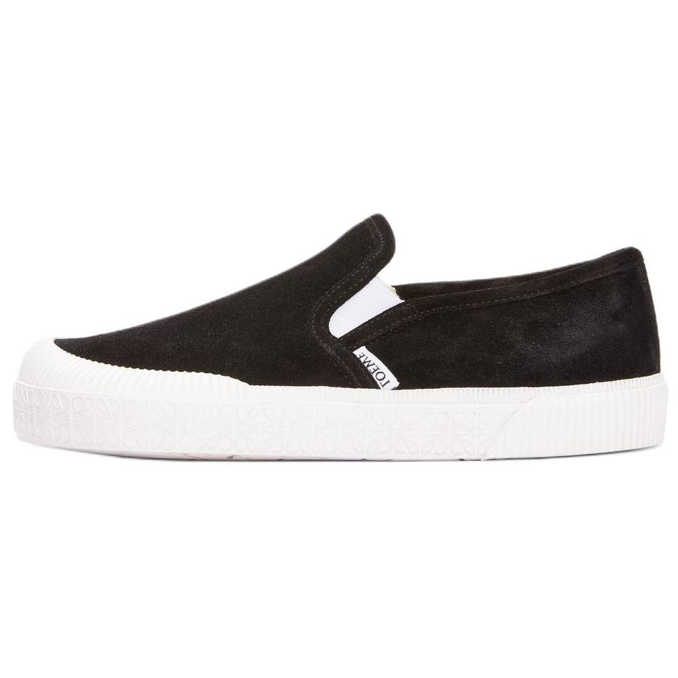 LOEWE Terra Vulca Black Suede Slip-On Casual Shoes for Men. M616282X41-1100