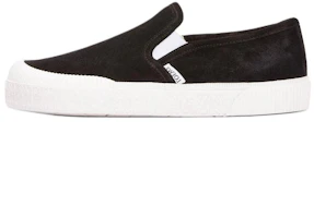 LOEWE Terra Vulca Black Suede Slip-On Casual Shoes for Men. M616282X41-1100 LOEWE Terra Vulca Black Suede Slip-On Casual Shoes for Men. M616282X41-1100