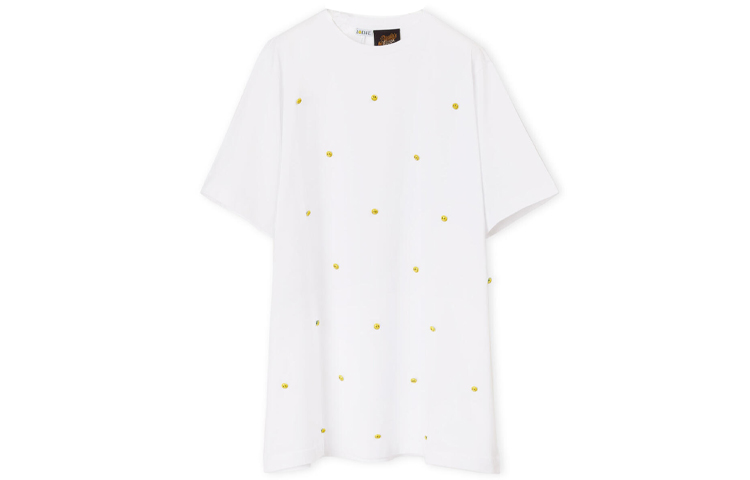 LOEWE Unisex Smiley Face Button Loose White T-Shirt S616341X70-2100 圖 2