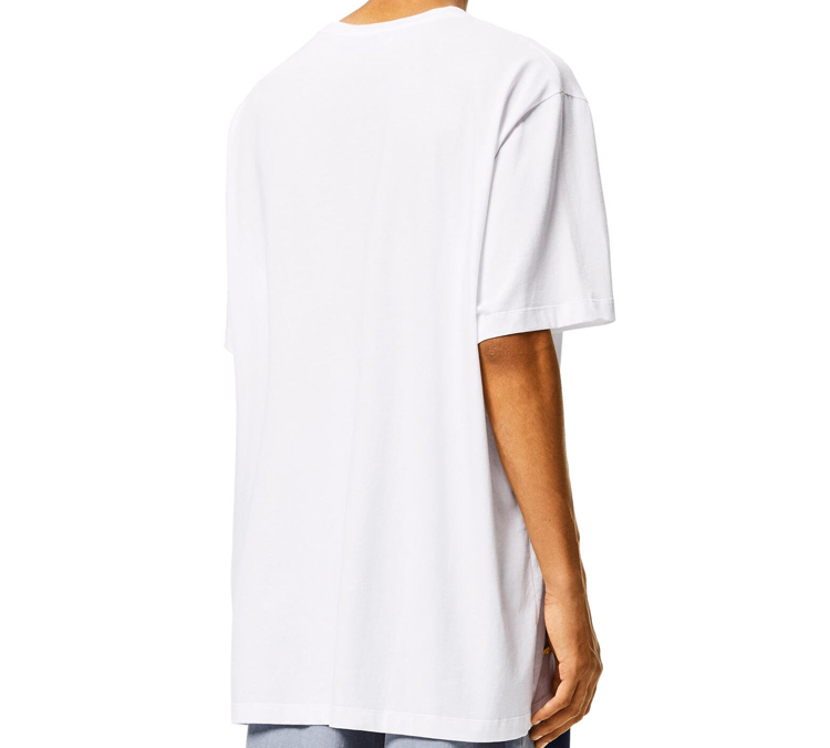 LOEWE Unisex Smiley Face Button Loose White T-Shirt S616341X70-2100 圖 6