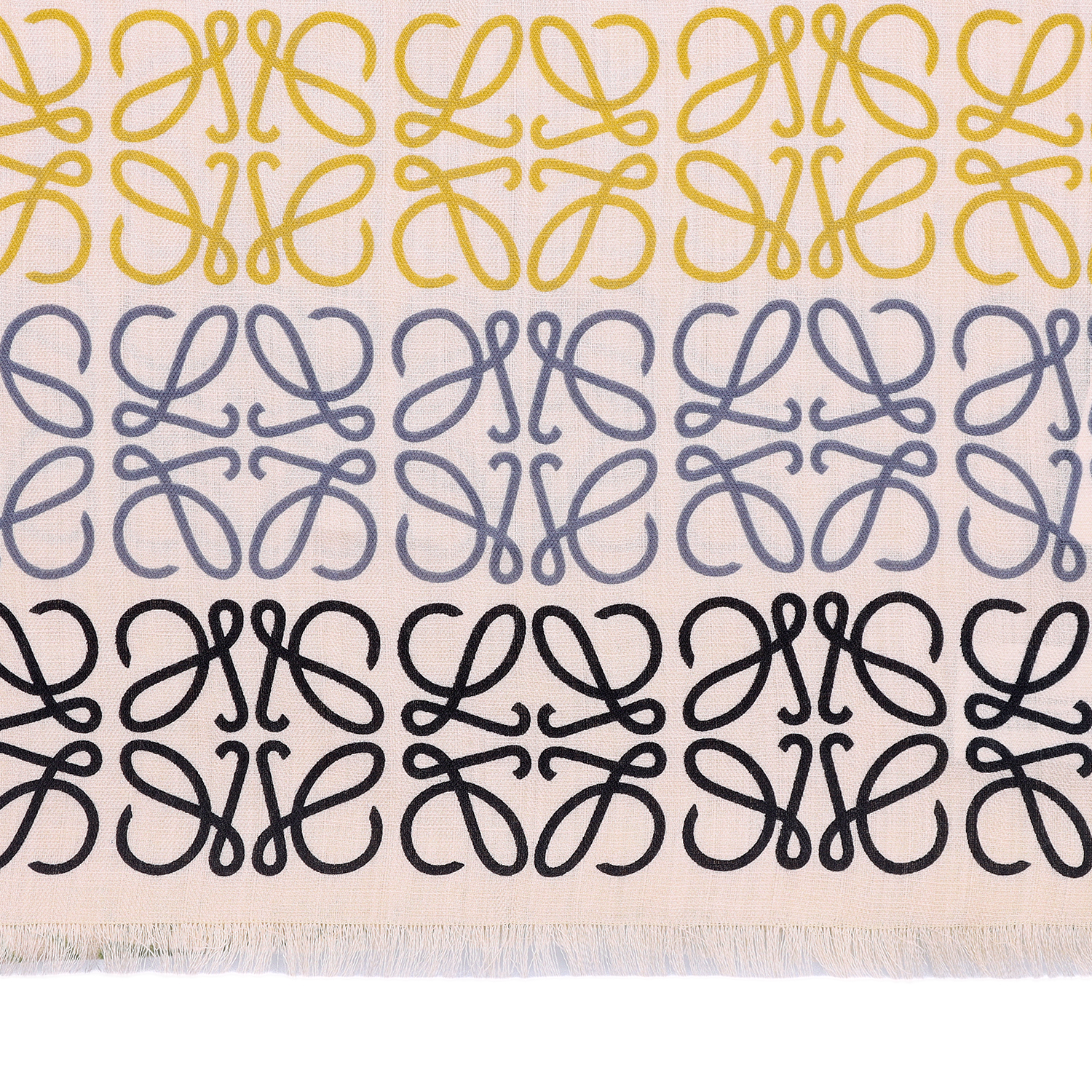 LOEWE Vintage Wool/Silk Scarf Off-white Unisex Couples Edition F603253X01-0057-9965 圖 4