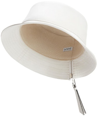 LOEWE White Calfskin Leather Bucket Hat. 11210010-1950 Order LOEWE White Calfskin Leather Bucket Hat. 11210010-1950