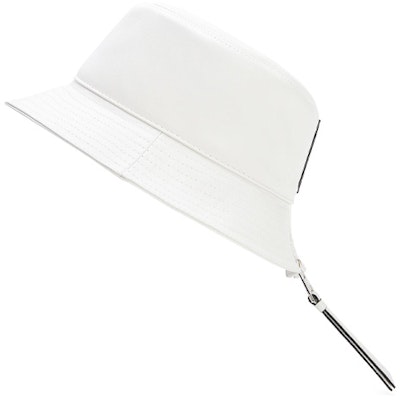 LOEWE White Calfskin Leather Bucket Hat. 11210010-1950 Lookbook LOEWE White Calfskin Leather Bucket Hat. 11210010-1950