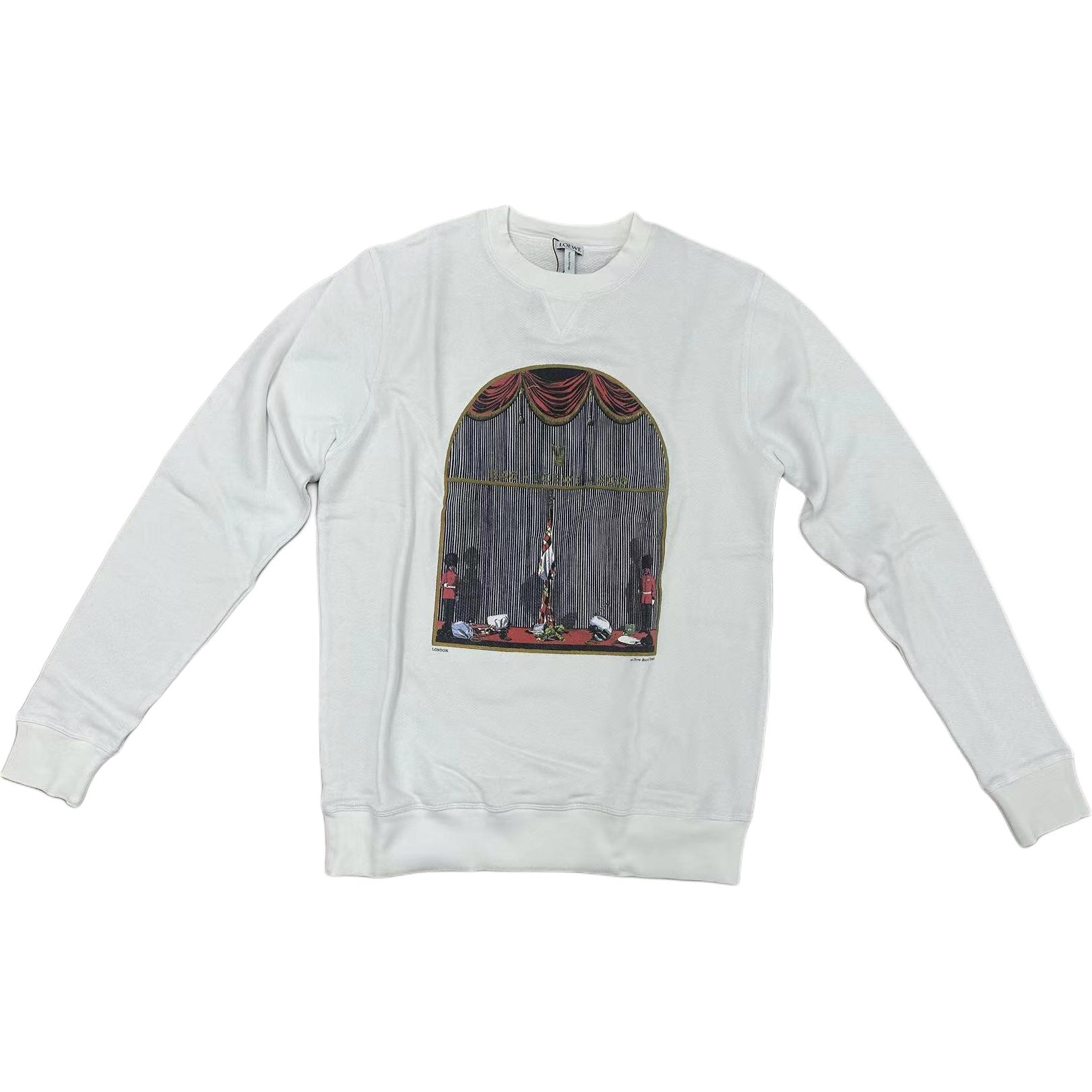 LOEWE White Cartoon Print Crewneck Long-Sleeve Sweatshirt S6199462CR-2100