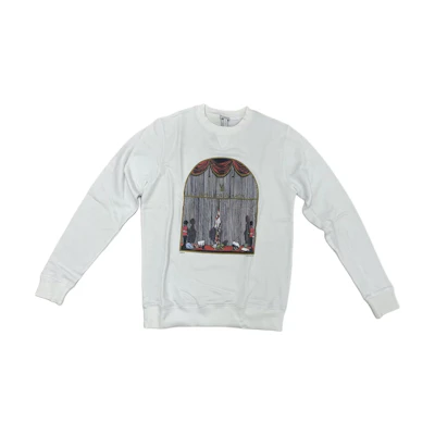LOEWE White Cartoon Print Crewneck Long-Sleeve Sweatshirt S6199462CR-2100