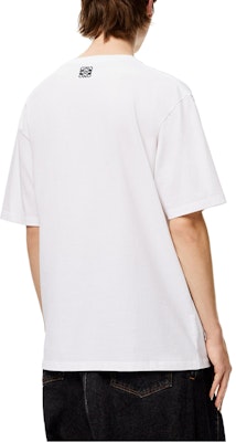 ロエベ ホワイト エレファント刺繍デザイン付きコットンTシャツ H526Y22J14-2100 Shop ロエベ ホワイト エレファント刺繍デザイン付きコットンTシャツ H526Y22J14-2100