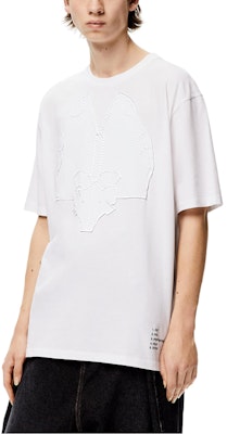 ロエベ ホワイト エレファント刺繍デザイン付きコットンTシャツ H526Y22J14-2100 Purchase ロエベ ホワイト エレファント刺繍デザイン付きコットンTシャツ H526Y22J14-2100