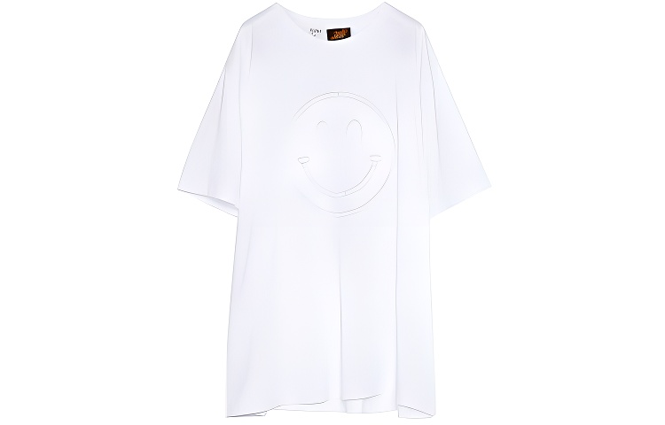LOEWE White Unisex Embroidered Smiley Short Sleeve T-Shirt S616341X20-2100