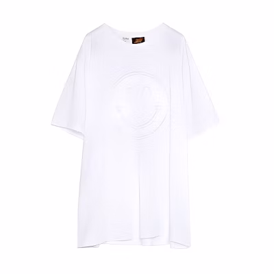 LOEWE White Unisex Embroidered Smiley Short Sleeve T-Shirt S616341X20-2100
