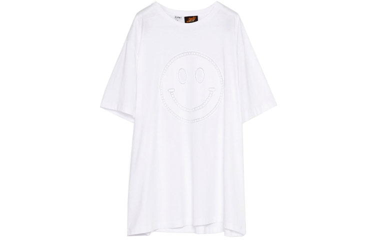 Order LOEWE 白色男女刺繡笑臉短袖T恤 S616341X20-2100