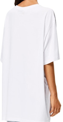 LOEWE 白色男女刺繡笑臉短袖T恤 S616341X20-2100 Sizing LOEWE 白色男女刺繡笑臉短袖T恤 S616341X20-2100